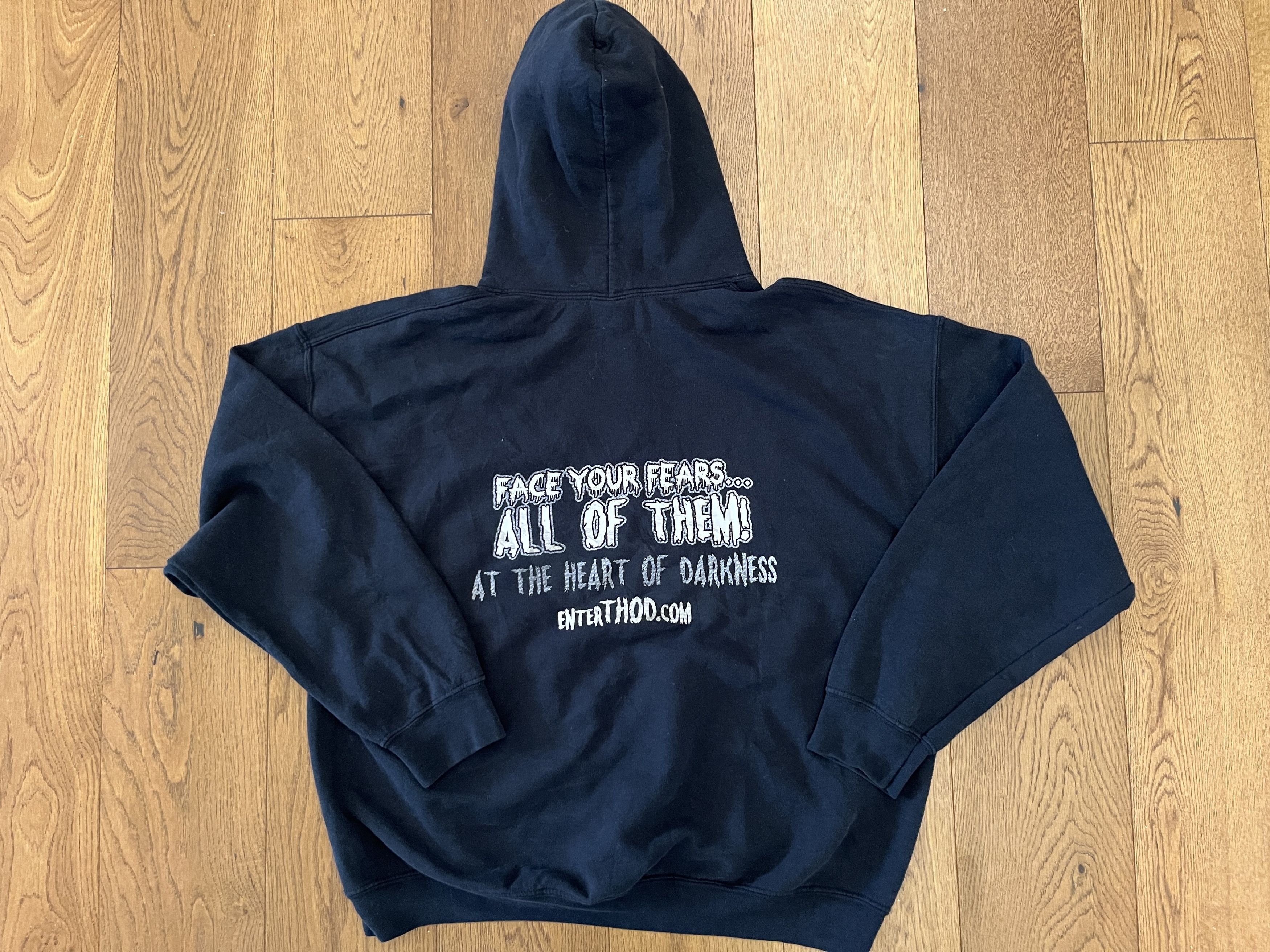 Vintage Vtg Heart of Darkness "Face Your Fears" Haunted House Hoodie Size US XL / EU 56 / 4 - 6 Thumbnail