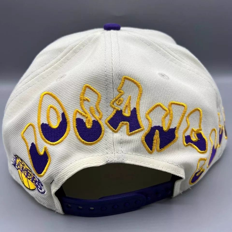 New Era × Vintage Los Angeles Lakers Hat Graffiti Retro Snap Back A-Frame Size ONE SIZE - 4 Thumbnail