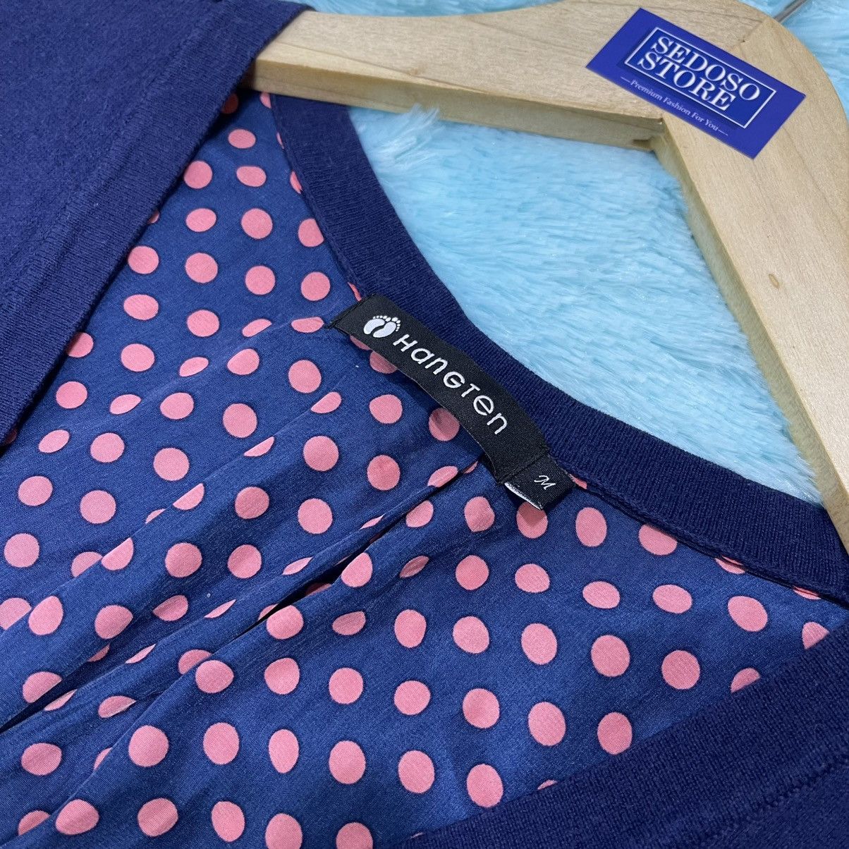 Hang Ten Hangten Navy Blue Cardigan with Polka Dot Back Size M / US 6-8 / IT 42-44 - 5 Thumbnail