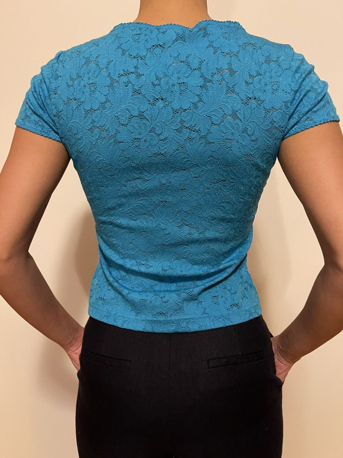 Kenzo Kenzo Jungle Vintage Lace Top - Blue (Size: M) Size M / US 6-8 / IT 42-44 - 3 Thumbnail