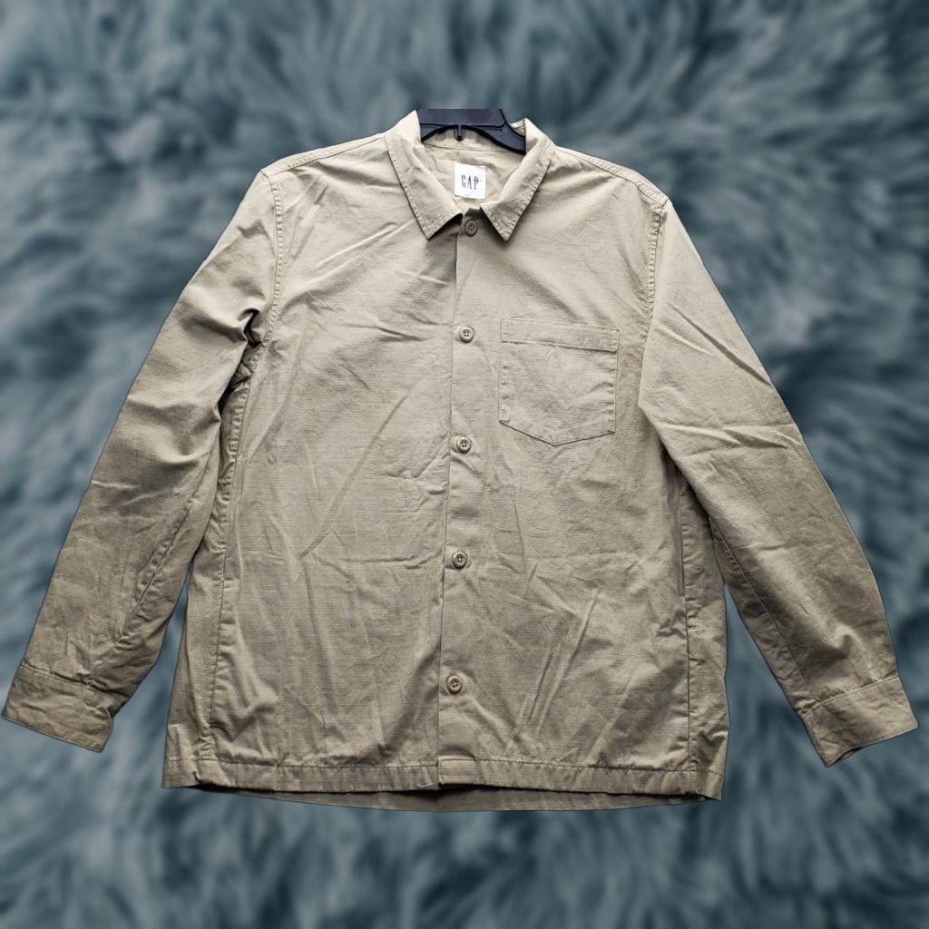 Gap Gap Hiking Jacket Mens Size L Multicolor Pouch Pocket Button-Up Collared Ripstop Casual Outdoor Jacket Size US L / EU 52-54 / 3 - 1 Thumbnail