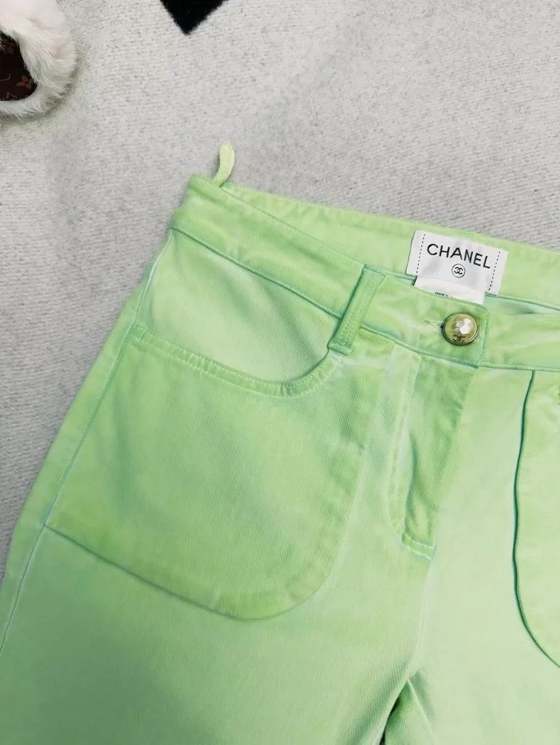 Chanel Chanel Green casual trousers Size 42" / US 20 - 3 Thumbnail
