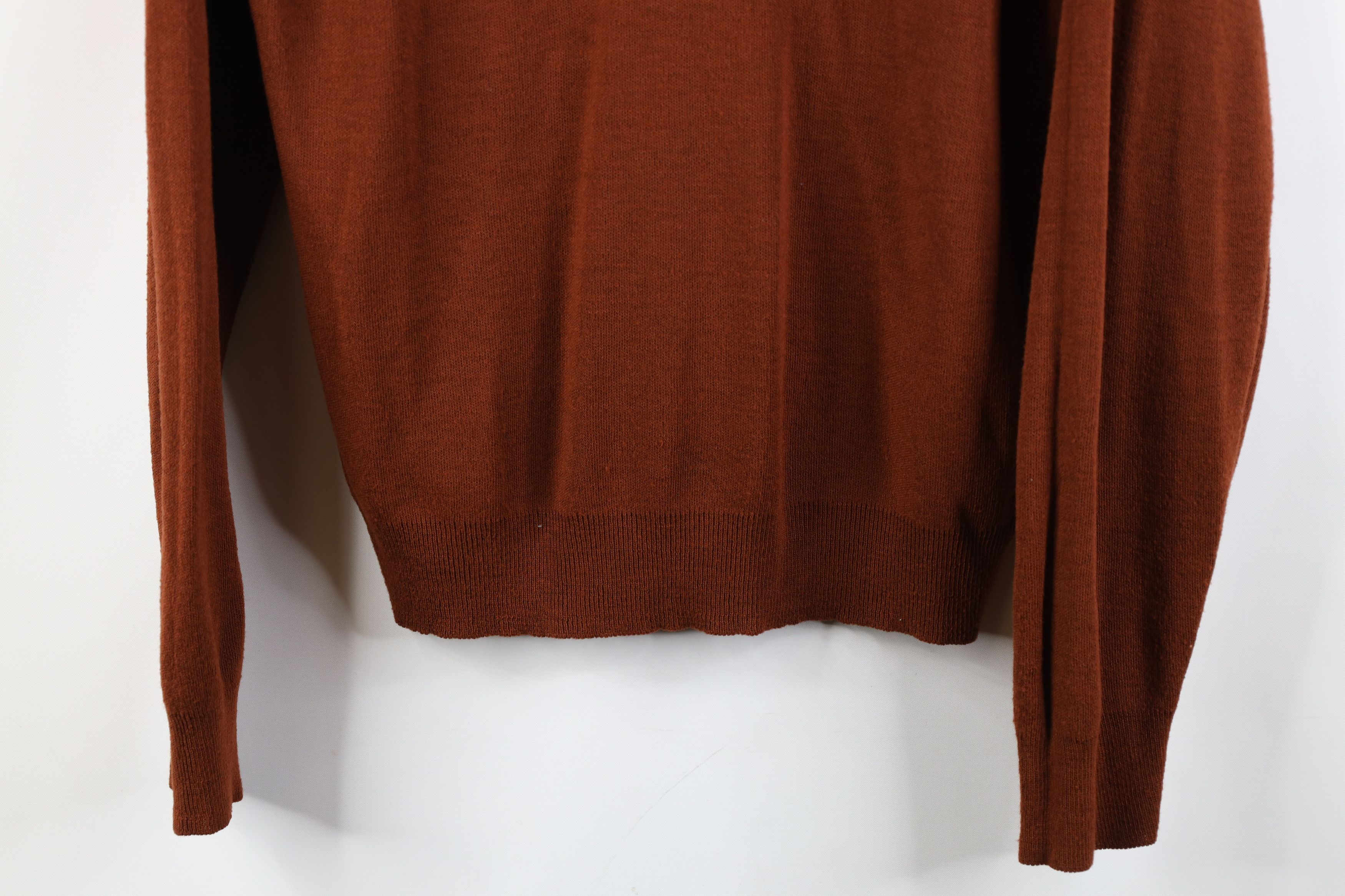 Vintage Vintage 70s Streetwear Knit V-Neck Sweater Rust Brown USA Size US XL / EU 56 / 4 - 3 Thumbnail