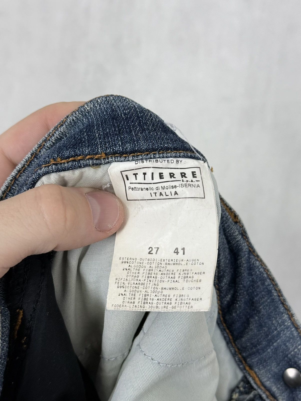 Dolce & Gabbana Dolce&Gabbana SS05 Women’s Archive Hybrid Wool/Denim Pants Size 33" - 20 Thumbnail