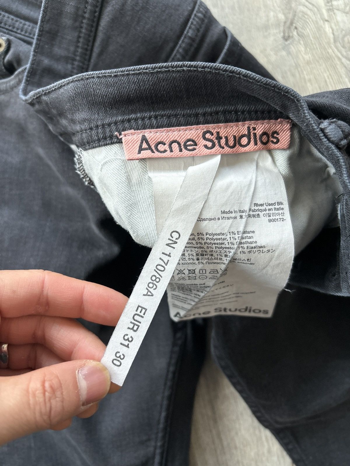 Acne Studios Acne Studios Rivers Used Black Size US 31 - 2 Thumbnail