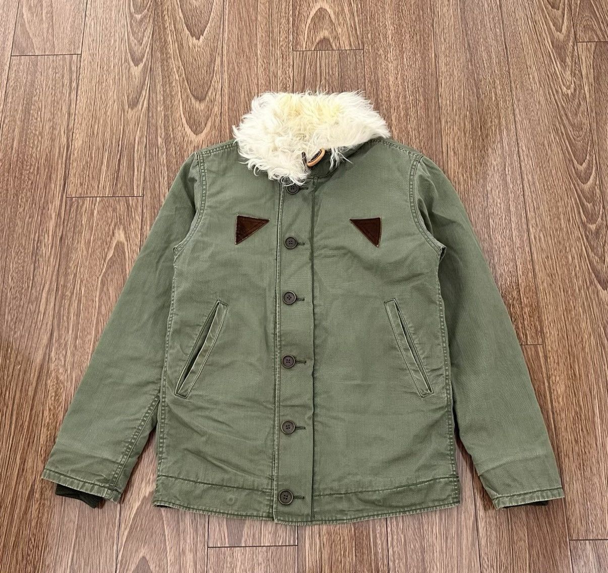 Visvim VISVIM DECKHAND JKT Fur collar, cotton jacket Size US S / EU 44-46 / 1 - 1 Thumbnail