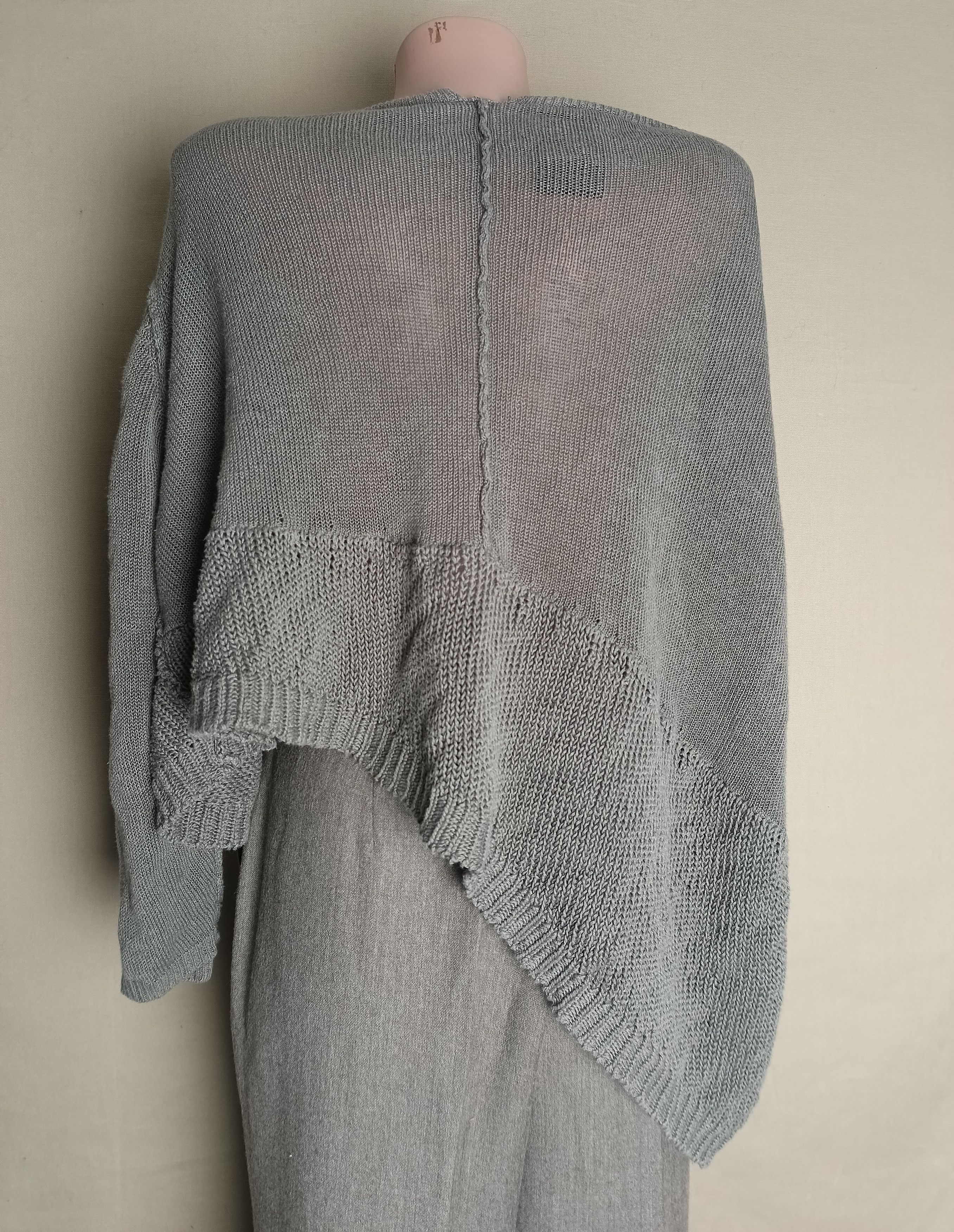 Rundholz RUNDHOLZ Gray Knit Lagenlook Oversized Pullover Sweater M Size M / US 6-8 / IT 42-44 - 2 Thumbnail
