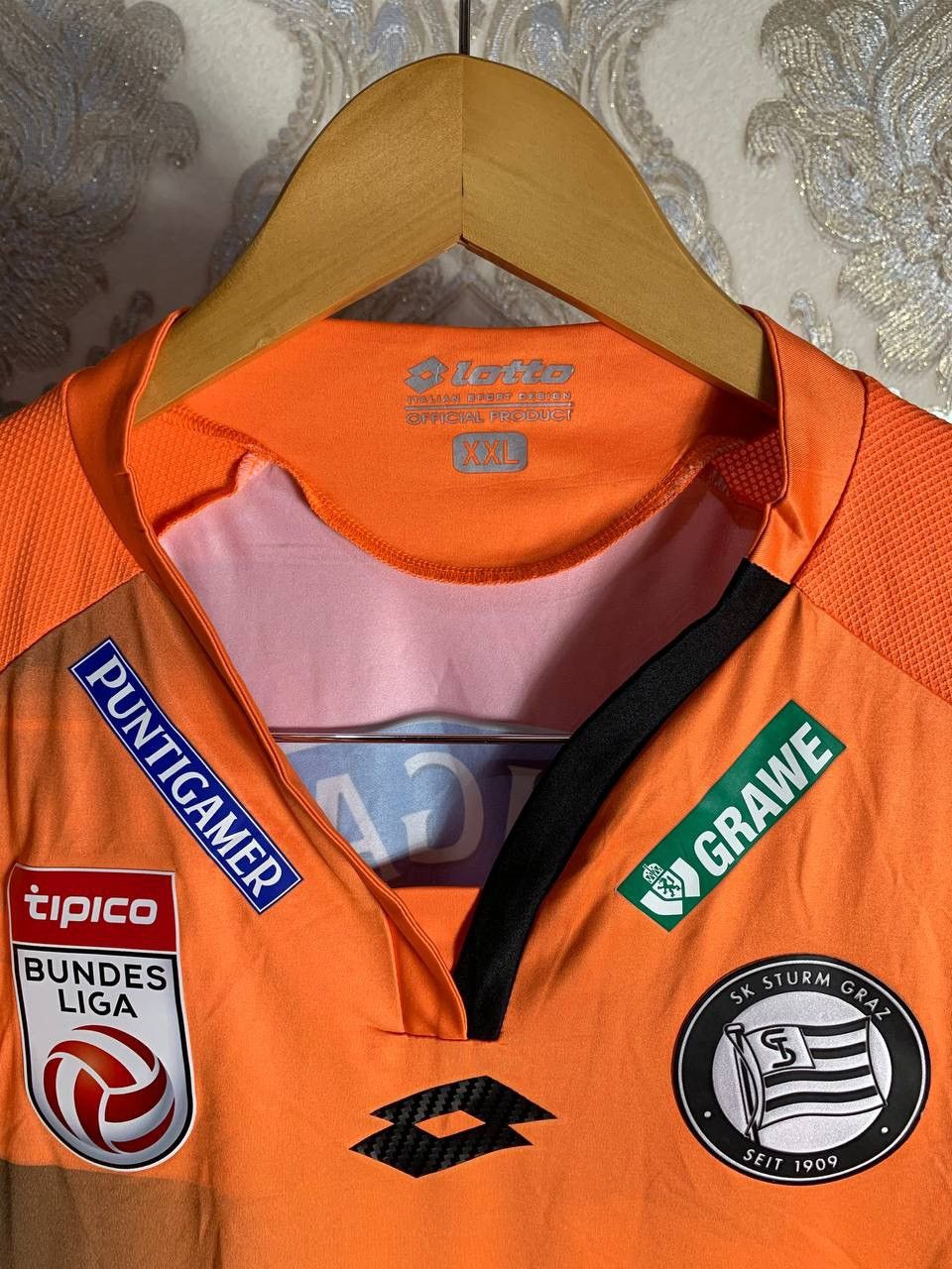 Vintage VERY RARE LOTTO FC SK STURM GRAZ ITALY SOCCER JERSEY Y2K 90s Size US XXL / EU 58 / 5 - 4 Thumbnail