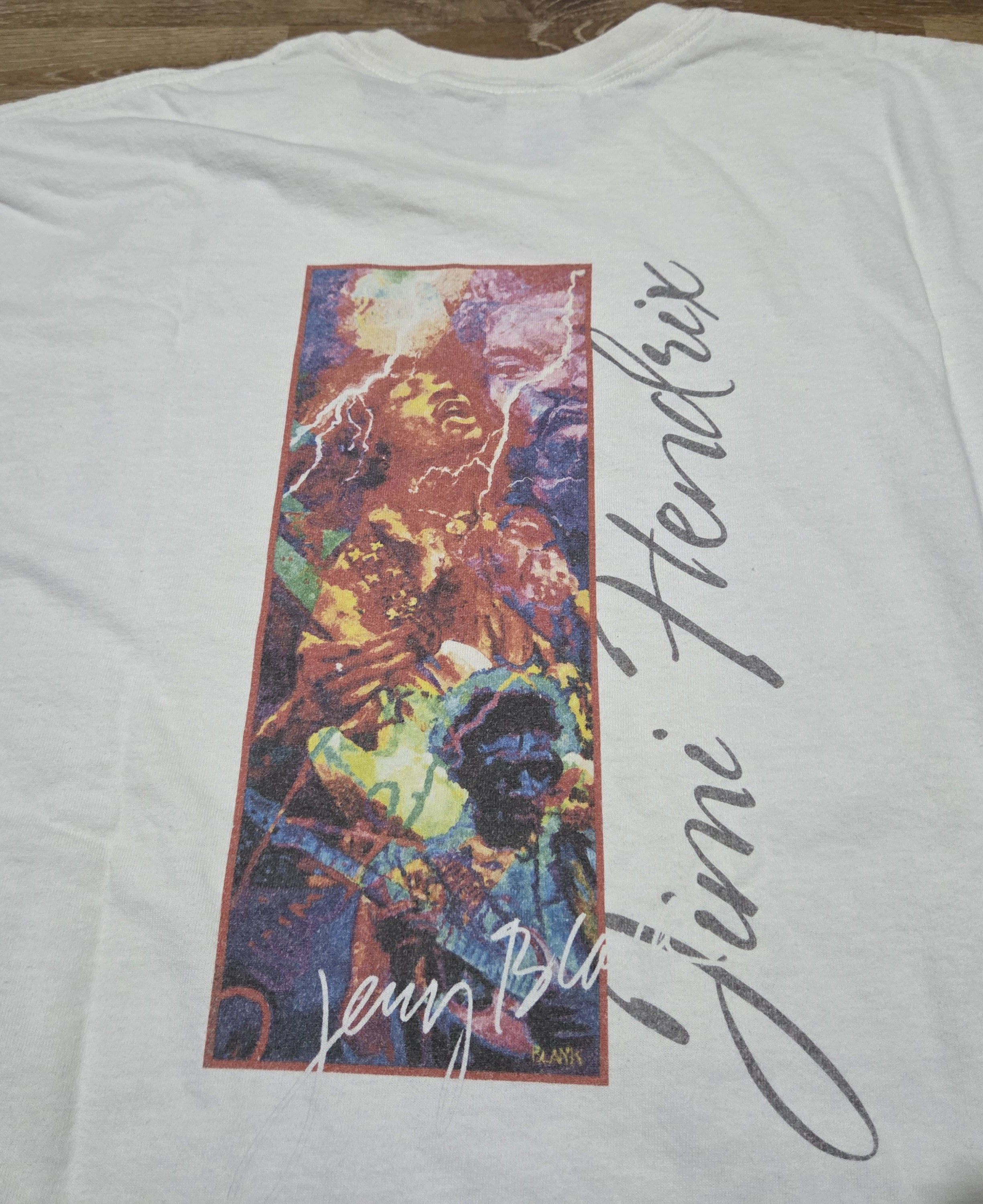 Band Tees × Vintage Rare! Vintage Jimi Hendrix Jerry Blank Artwork Promo Shirt Size US XXL / EU 58 / 5 - 5 Thumbnail