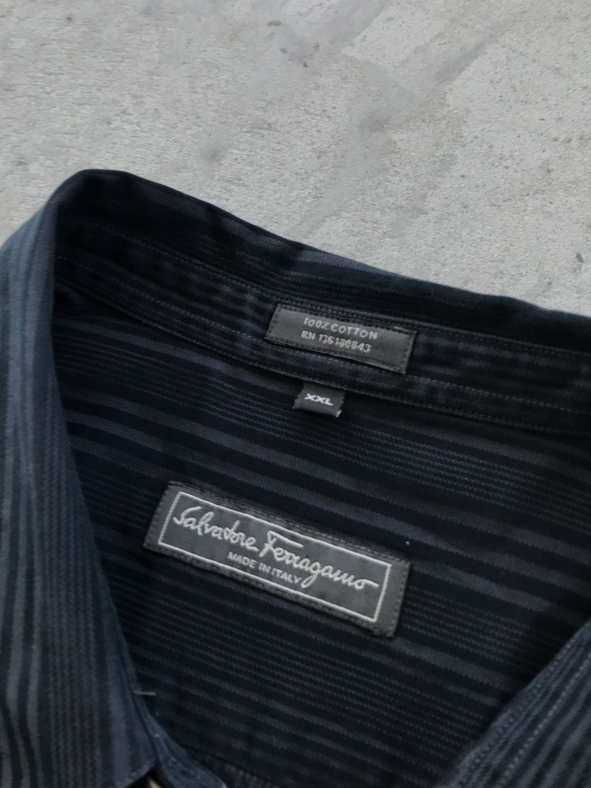 Salvatore Ferragamo Vintage Shirt Salvatore Ferragamo Button Up Embroiled Logo Size US XL / EU 56 / 4 - 8 Thumbnail
