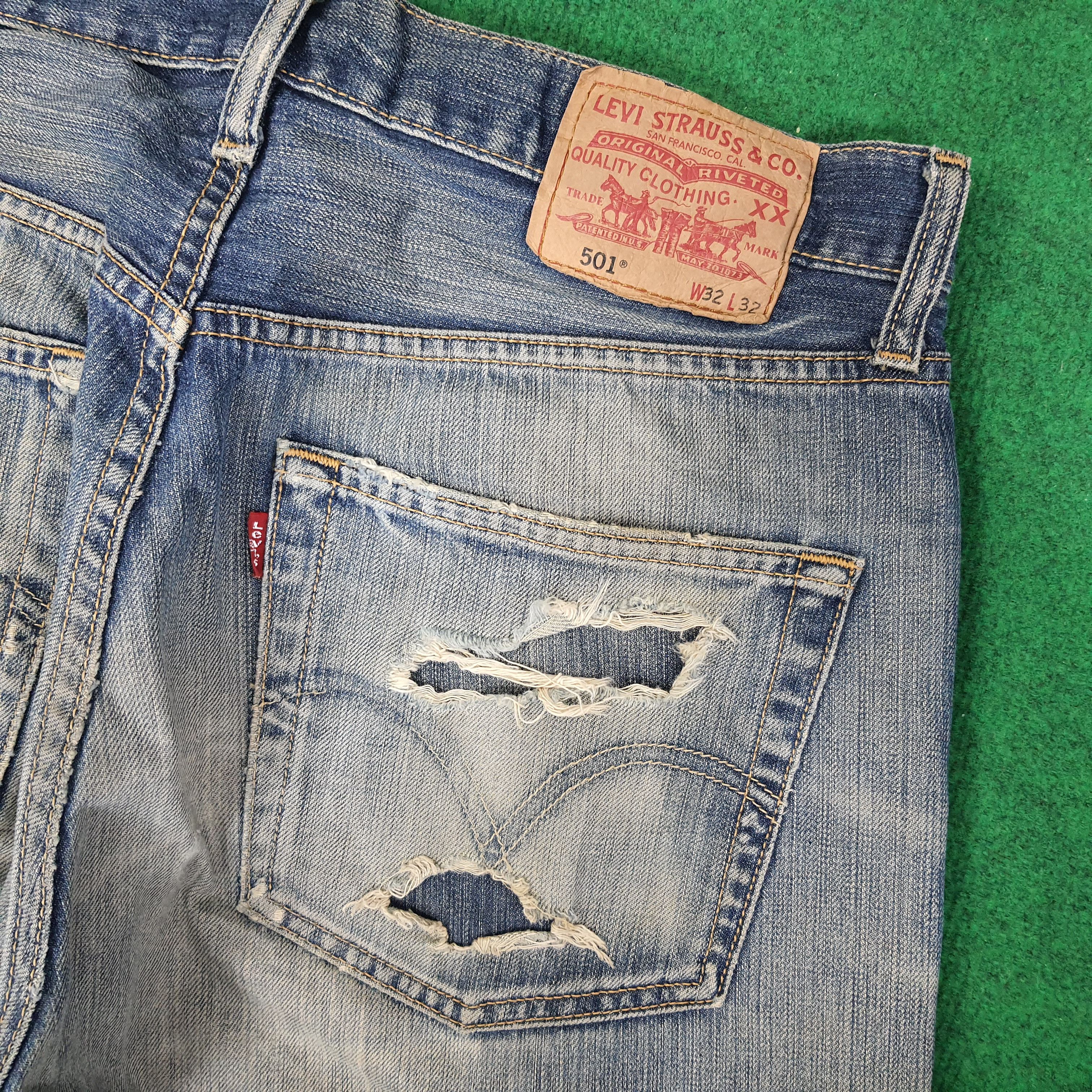 Levi's Vintage Levi's 501 Distressed Style Jeans C258N22 Size US 31 - 4 Thumbnail