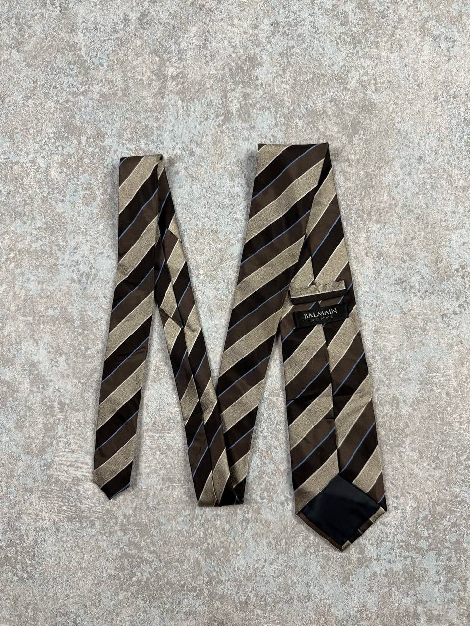Balmain Balmain Homme Striped 100% Silk Men's Tie Size ONE SIZE - 2 Thumbnail