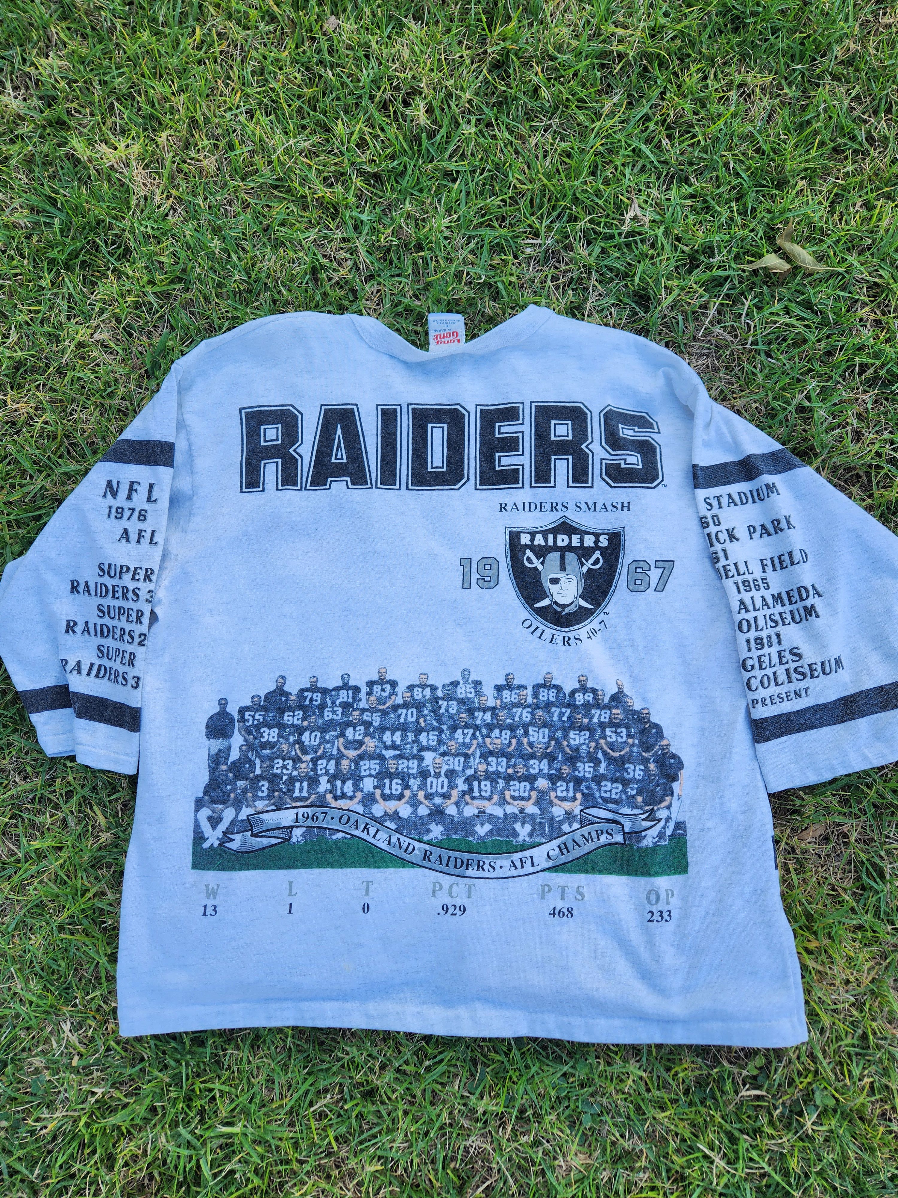 Vintage 90s Oakland Raiders NFL Long Gone Series 1967 AOP Size US XL / EU 56 / 4 - 2 Thumbnail