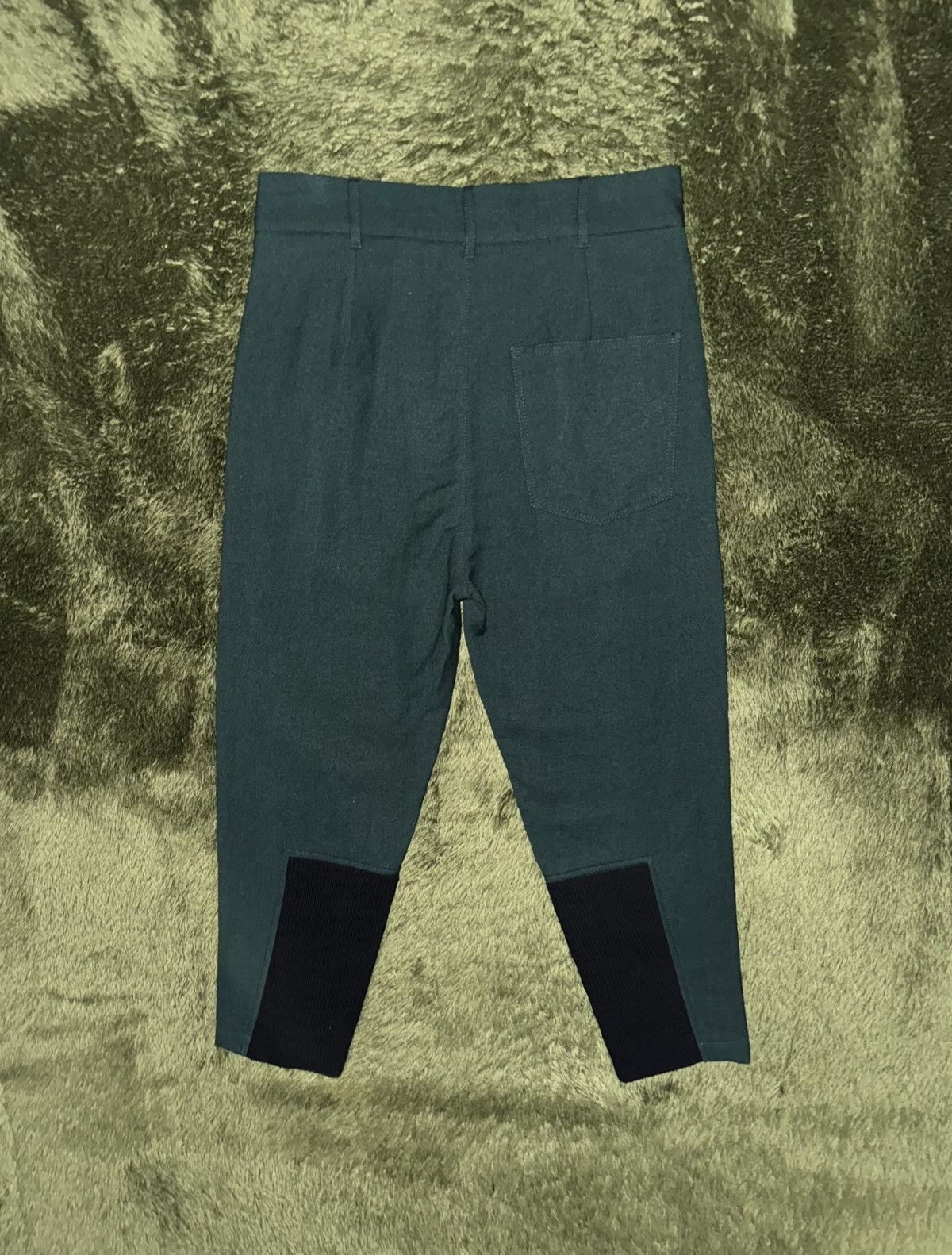 Ann Demeulemeester [S] Ann Demeulemeester Panel Detail Wool Trousers Green Size US 30 / EU 46 - 9 Thumbnail