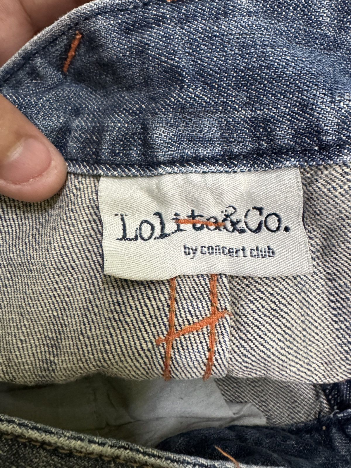 Le Grande Bleu (L.G.B.) Vintage Lolita Mud Wash Wide Leg Distressed Clawmark Denim Size US 30 / EU 46 - 16 Thumbnail