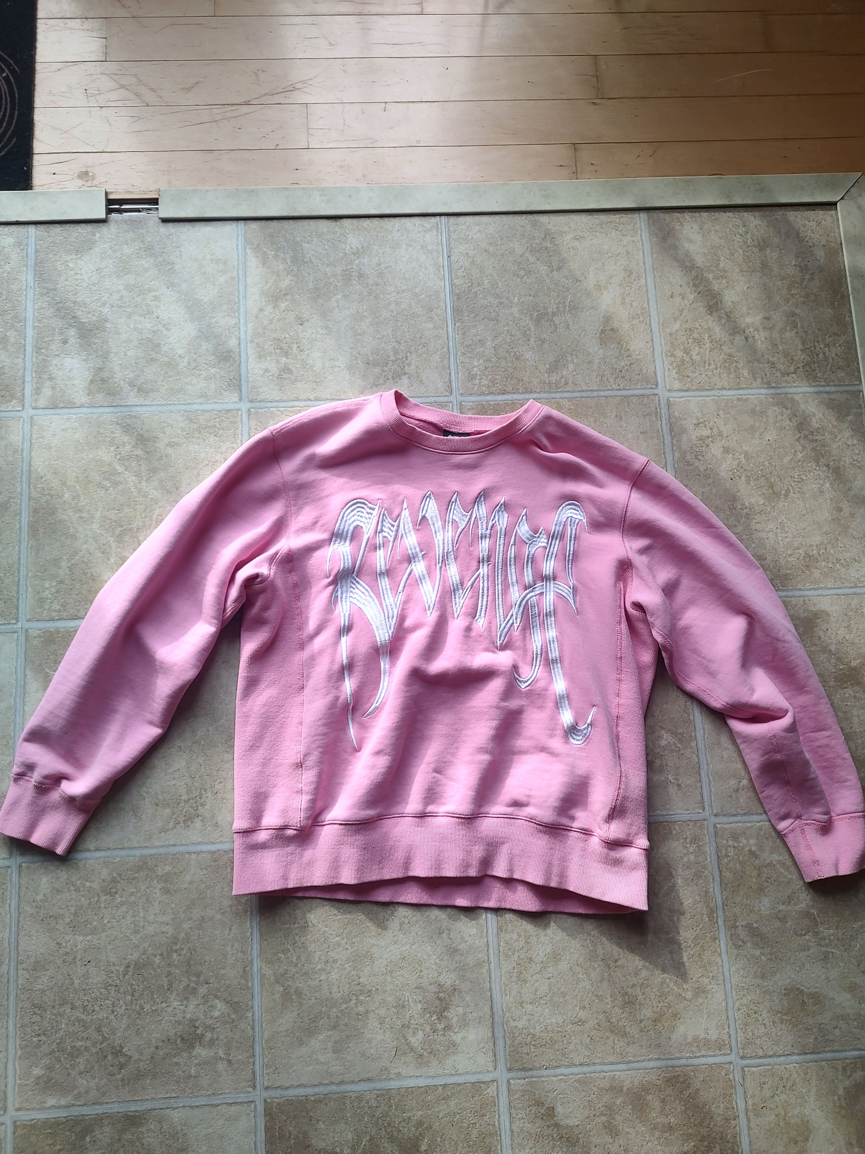 Revenge Revenge Pink Metal Logo Crewneck Size US L / EU 52-54 / 3 - 3 Thumbnail