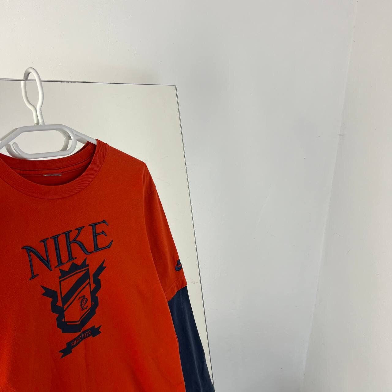 Nike Nike Vintage Double Layer Long Sleeve Tee Y2K Style Big Logo Size US S / EU 44-46 / 1 - 2 Thumbnail