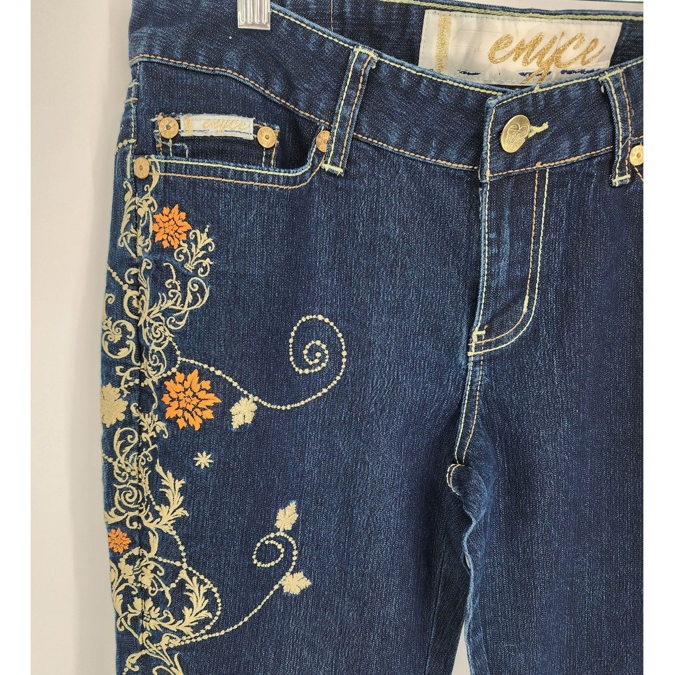 Enyce Y2K Enyce Dark Wash Embroidered Denim Jeans Women’s Size 11 Size 30" / US 8 / IT 44 - 3 Thumbnail