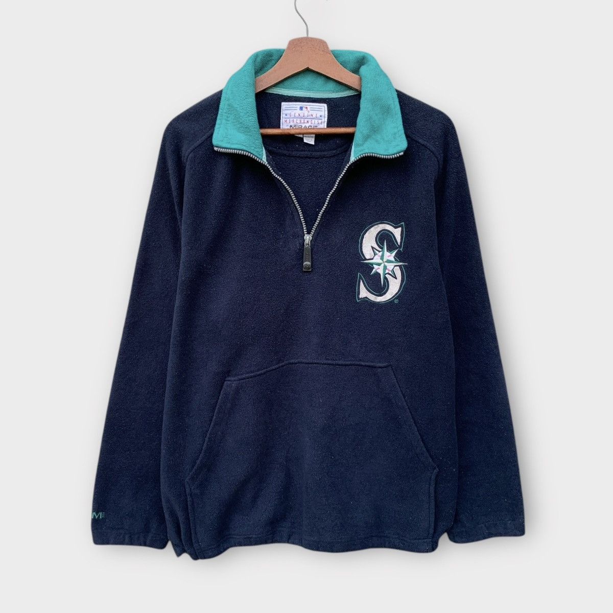MLB VINTAGE MLB SEATTLE MARINERS FLEECE JACKET HALF ZIPPER Size US L / EU 52-54 / 3 - 1 Thumbnail