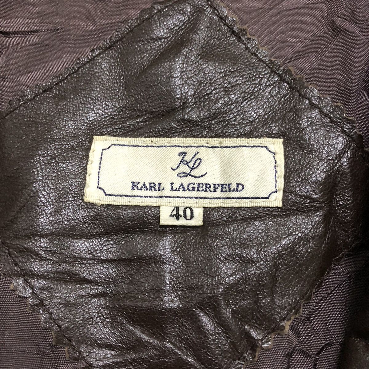 Designer × Karl Lagerfeld × Vintage Rare Distressed Vintage Karl Lagerfeld Leather Jacket Size US XXS / EU 40 - 9 Thumbnail