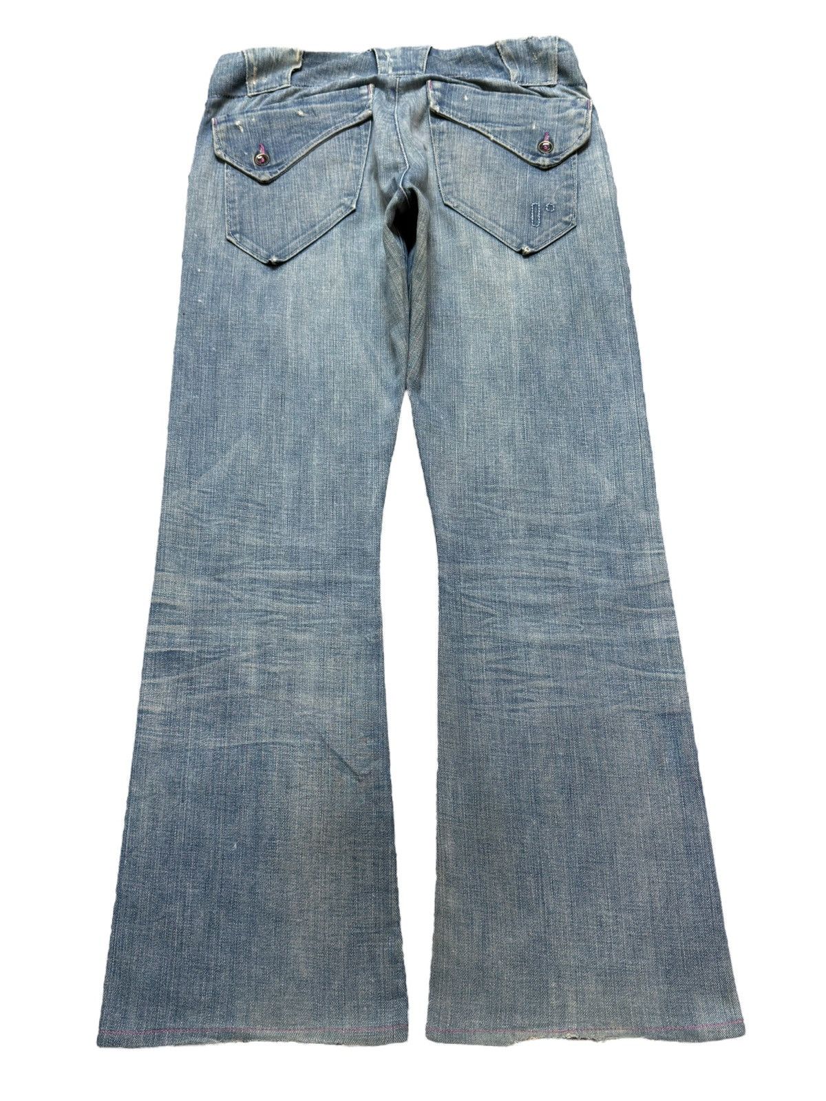 Rogan Vintage 90s Usa Rogan Blue Faded Wash Wide Leg Bootcut Jeans Size US 30 / EU 46 - 2 Thumbnail