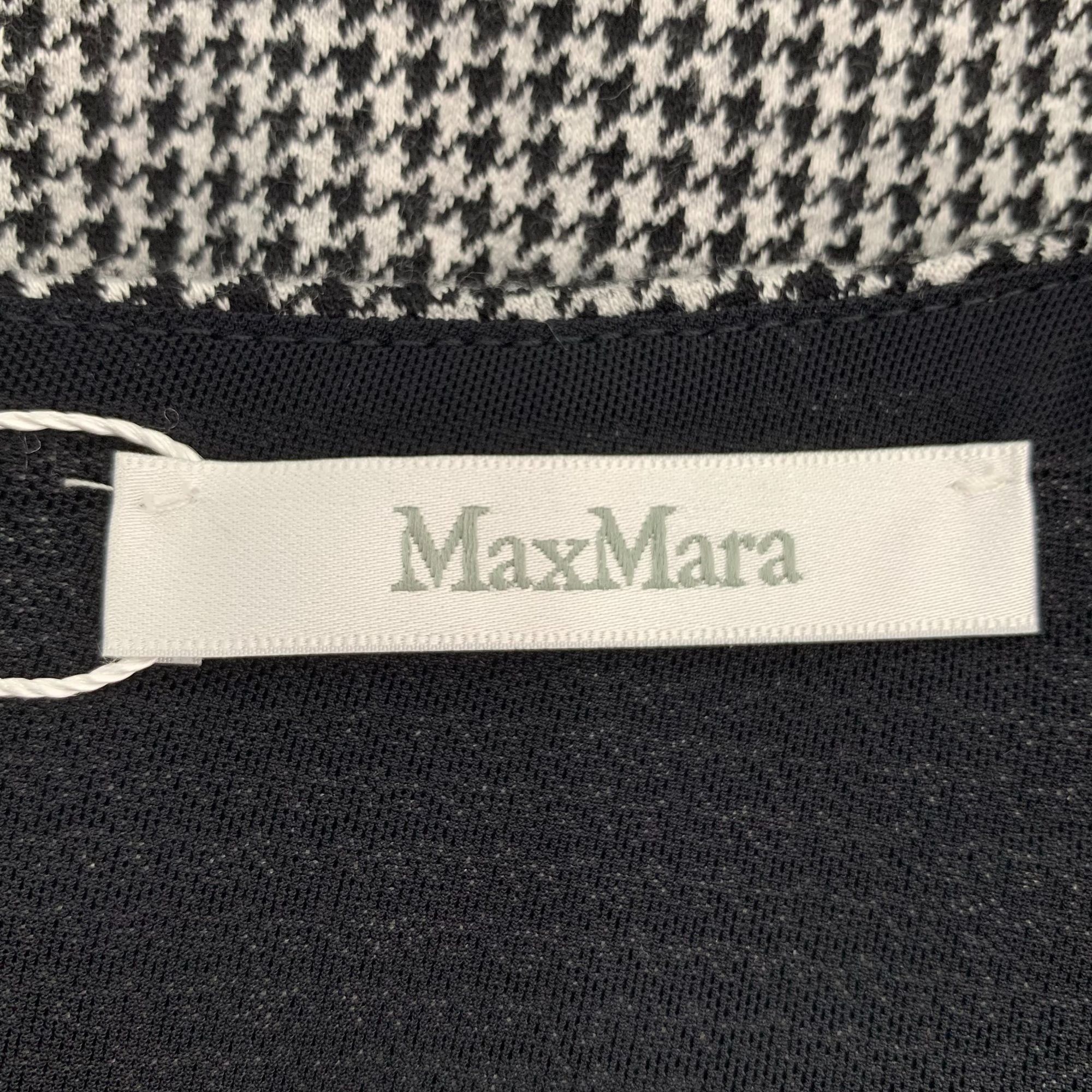 Max Mara MaxMara Black&White Houndstooth Long Sleeve Wrap Dress Size M / US 6-8 / IT 42-44 - 6 Thumbnail