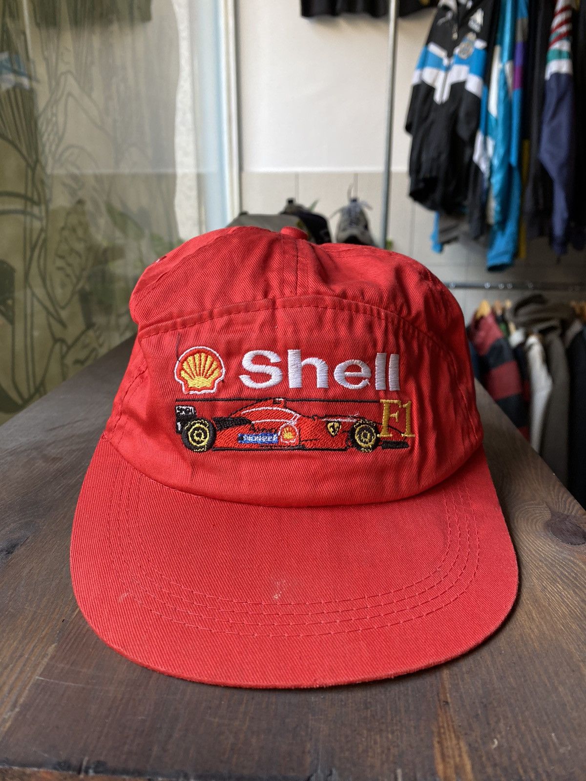 Ferrari Vintage Ferrari Formula 1 hat Shell Size ONE SIZE - 1 Thumbnail
