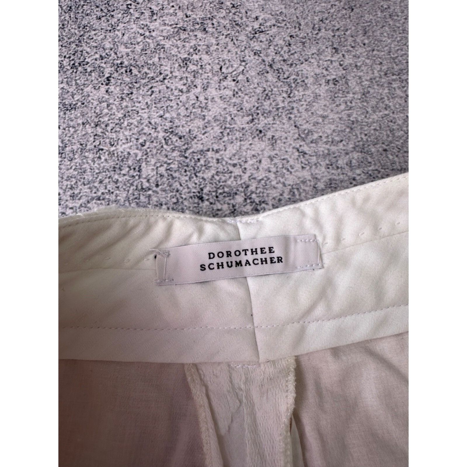 DOROTHEE SCHUMACHER VTG Dorothee Schumacher Floral White Wide Leg Woman Pants Size 26" / US 2 / IT 38 - 6 Thumbnail