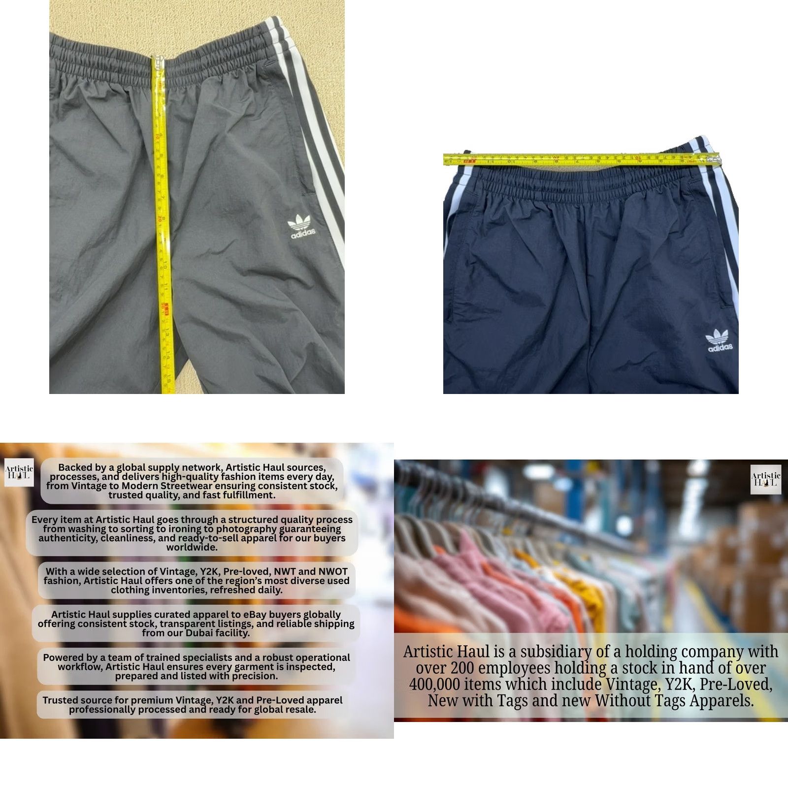 Adidas Adidas Men’s Navy Primegreen Essentials Track Pants L 3-Stripes Size US 33 - 8 Thumbnail