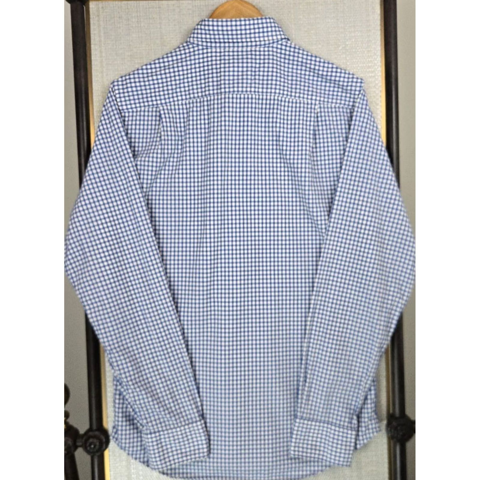 Relwen Relwen Shirt Mens S Blue Size Button Down White Gingham Checks Long Sleeve Size US S / EU 44-46 / 1 - 6 Thumbnail
