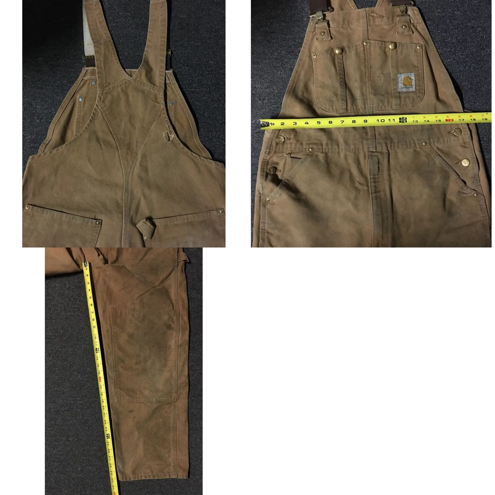 Carhartt Vtg Carhartt Overalls 36 30 Distressed Faded 80s 90s Grunge Punk Workwear USA Men Size 36 Tan Size US 36 / EU 52 - 8 Thumbnail