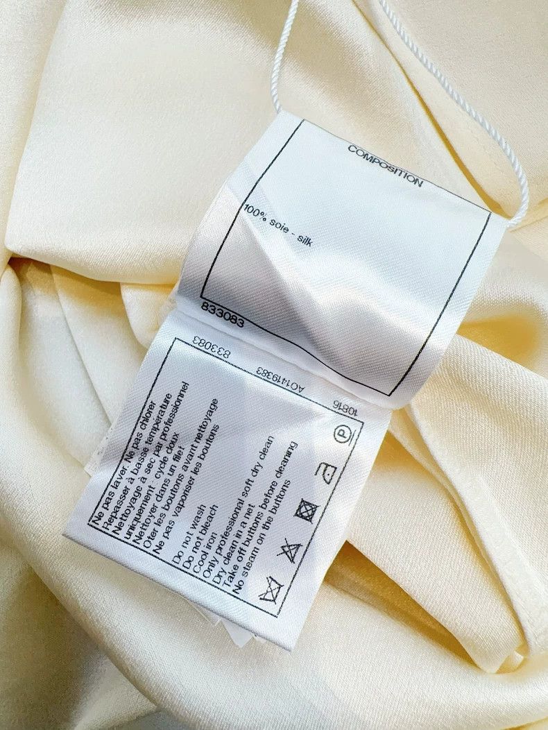 Chanel Chanel 18B beige ruffled doll collar mulberry silk shirt Size XS / US 0-2 / IT 36-38 - 7 Thumbnail