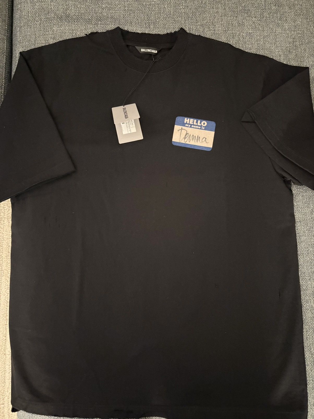 Balenciaga Balenciaga “Hello My Name is Demna” T-shirt Size US S / EU 44-46 / 1 - 1 Thumbnail