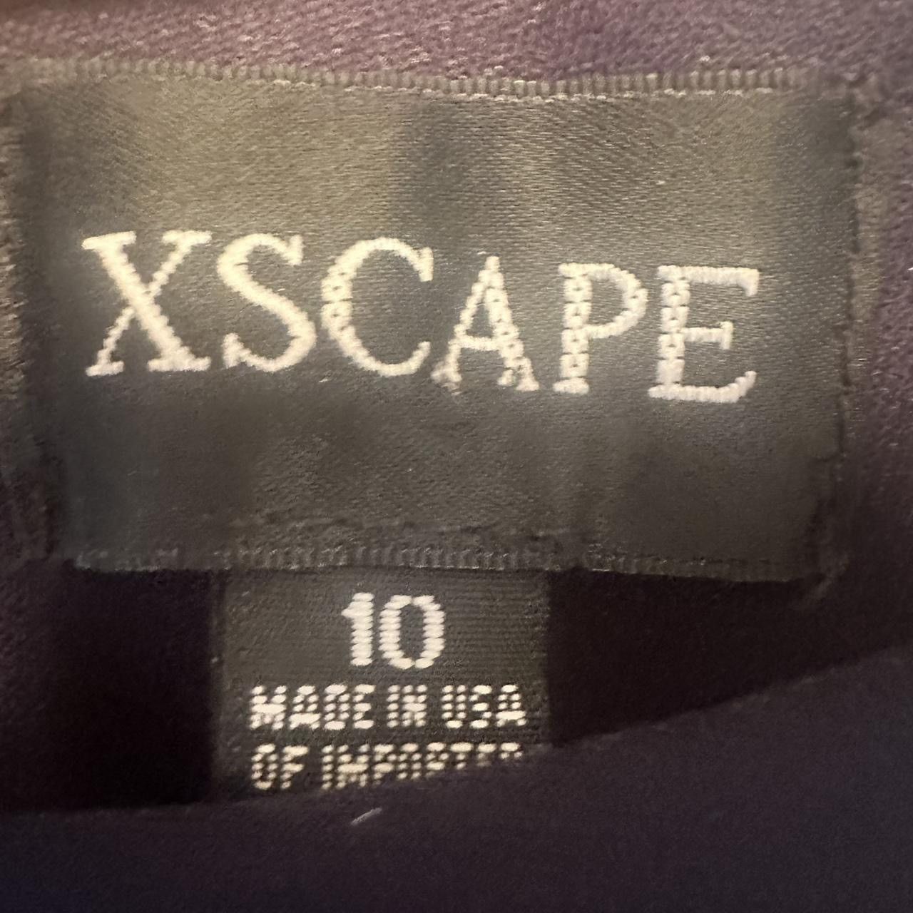 Other XSCAPE Madison Navy Gown Nude Illusion Beaded Side Dress Size L / US 10 / IT 46 - 8 Thumbnail