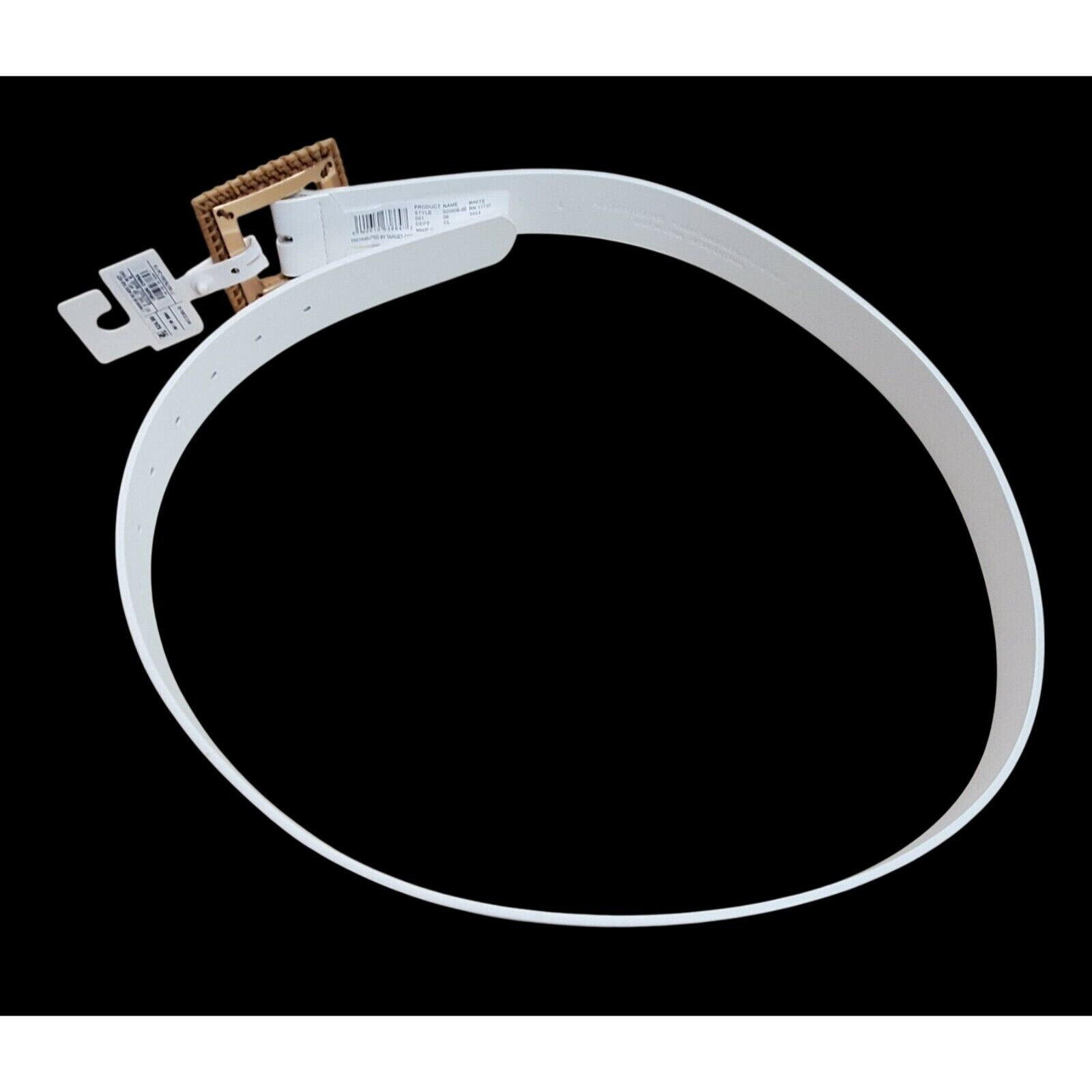 Other White Bonded Leather Belt With Woven Buckle By A New Day - S Size ONE SIZE - 8 Thumbnail