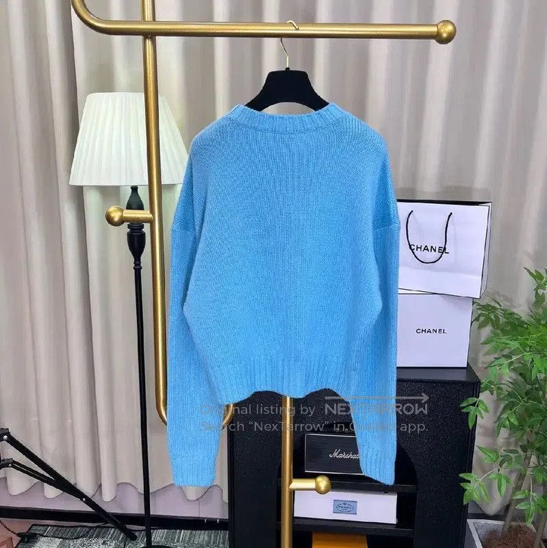 Chanel Chanel Blue Cashmere Sweater for Women . Size XL / US 12-14 / IT 48-50 - 2 Thumbnail