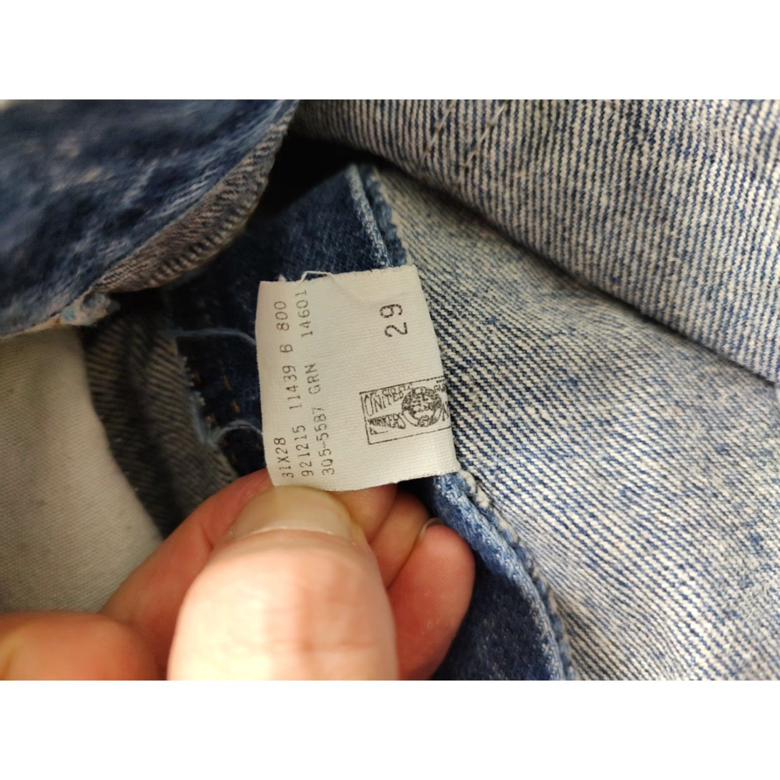 Lee VINTAGE Lee Jeans Blue Denim 26x27 High Rise Mom Tapered 80s 90s USA Womens Size 26" / US 2 / IT 38 - 6 Thumbnail