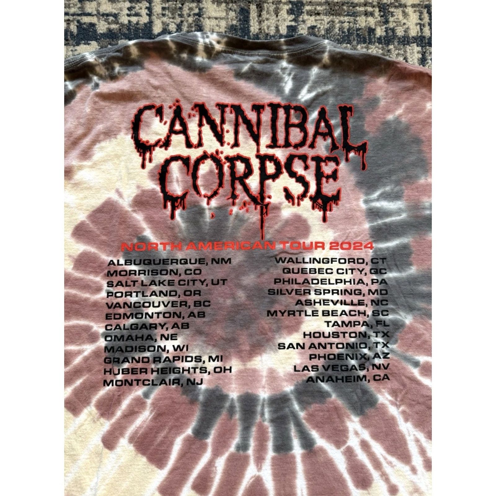 Vintage VINTAGE Cannibal Corpse Tour Concert Shirt 2XL Band Death Metal North American 2024 Men Size US XXL / EU 58 / 5 - 4 Thumbnail