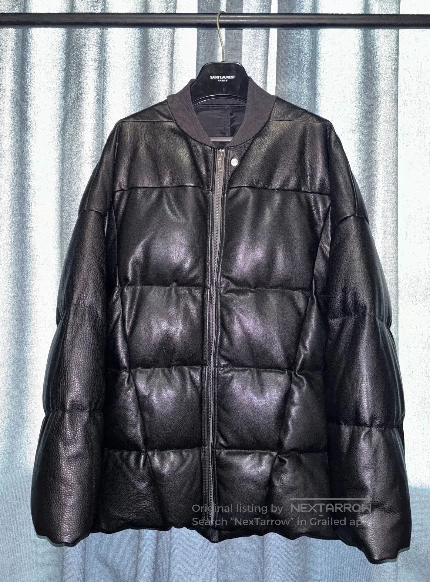 Rick Owens Rick Owens Black Leather Down Jacket. Size US M / EU 48-50 / 2 - 1 Thumbnail