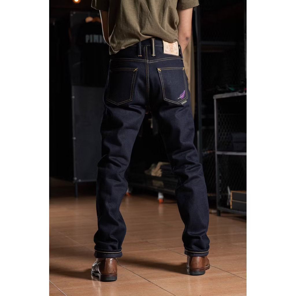 Japanese Brand Pinion 24 oz Okayama denim purple indigo x dark purple denim Size US 33 - 4 Thumbnail