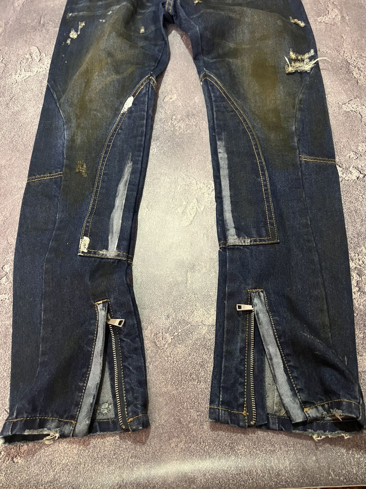 Dolce & Gabbana Dolce & Gabbana Archive Distressed Painted Zipper Denim Size US 30 / EU 46 - 3 Thumbnail