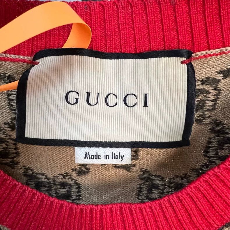 Gucci Gucci Full-print logo pullover round-neck sweater 2501-Next Size US M / EU 48-50 / 2 - 3 Thumbnail