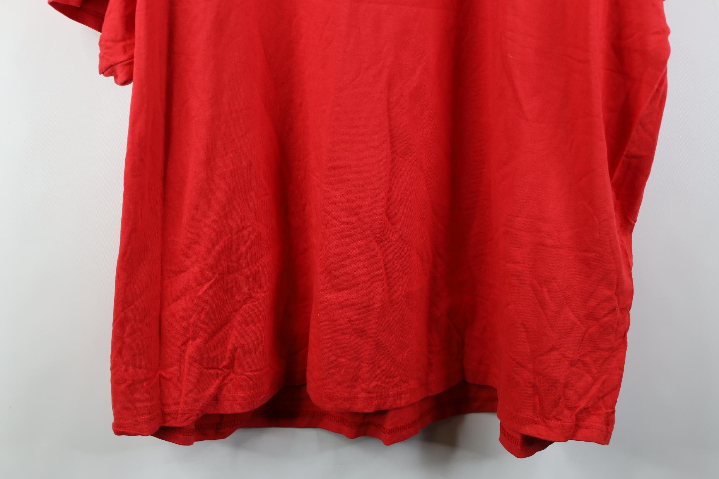Hanes Deadstock Vintage 90s Y2K Hanes Cotton Pocket T-Shirt Red Size US XXL / EU 58 / 5 - 13 Thumbnail