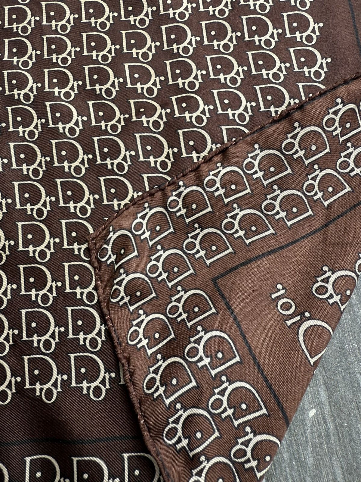 Dior Christian Dior Fullprint Logo Silk Bandana / Handkerchief Size ONE SIZE - 4 Thumbnail