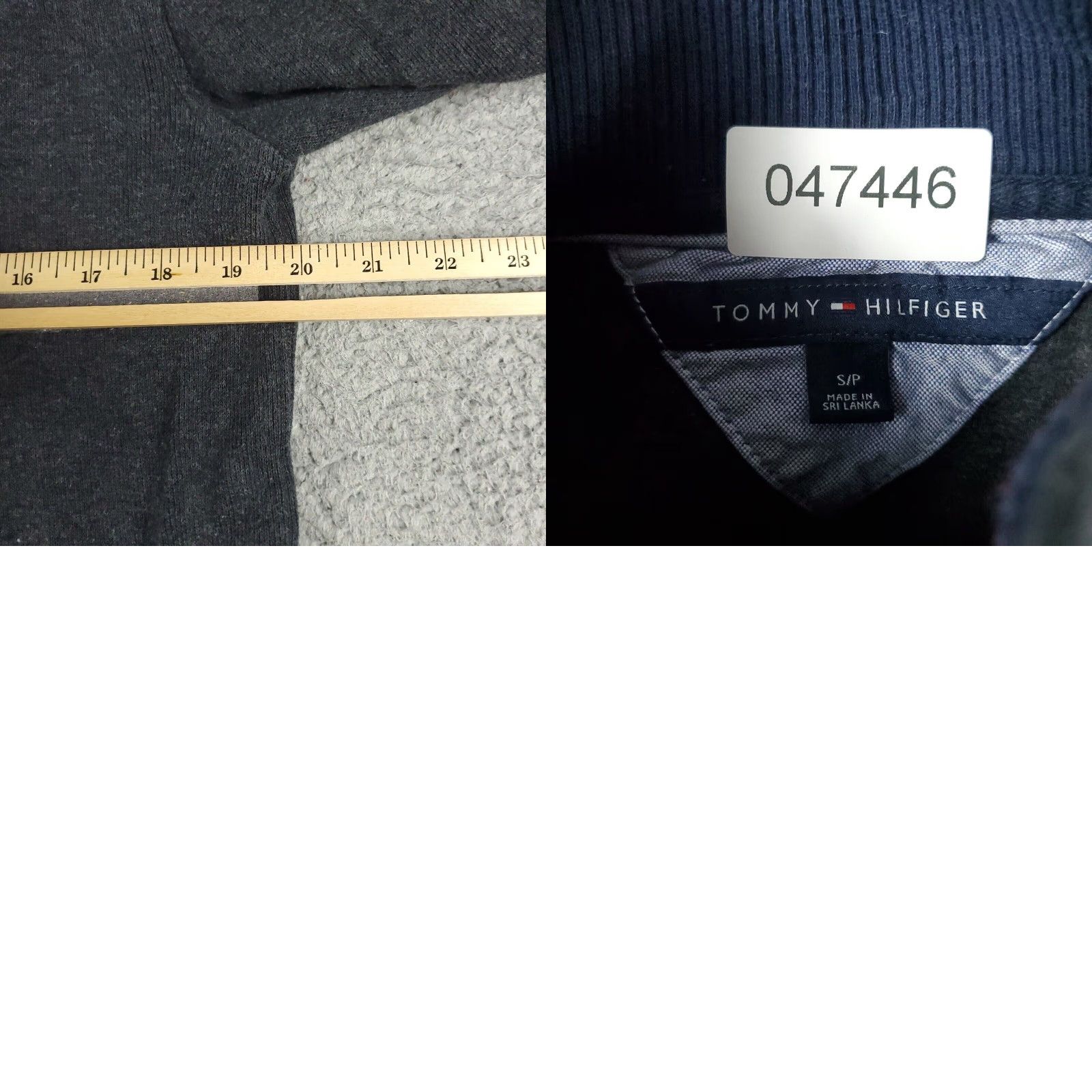 Tommy Hilfiger Tommy Hilfiger Sweater Mens Small Gray 1/4 Zip Pullover Size US S / EU 44-46 / 1 - 8 Thumbnail