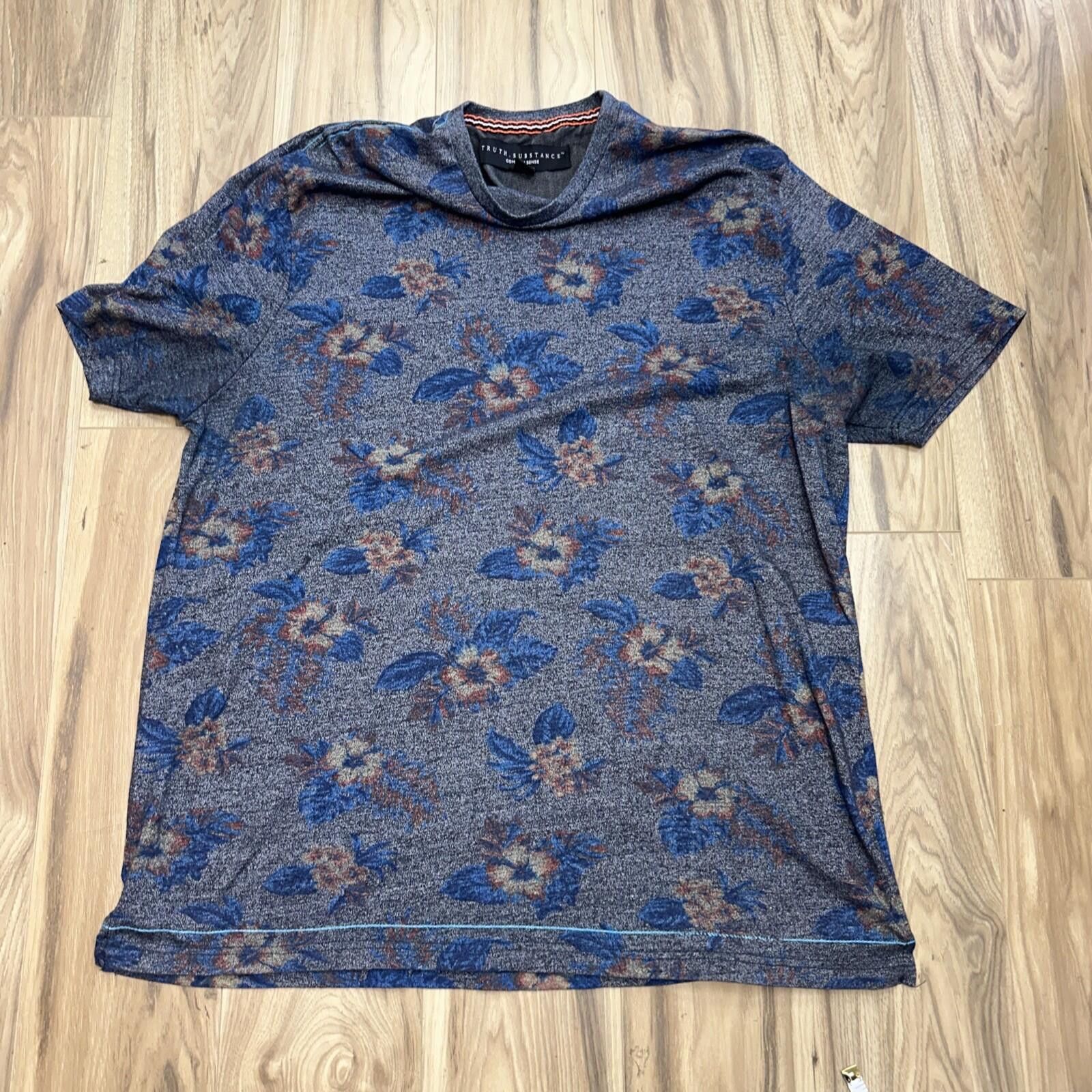 Other truth substance common sense Floral Print Gray T-Shirt 3X Size US XXL / EU 58 / 5 - 1 Thumbnail
