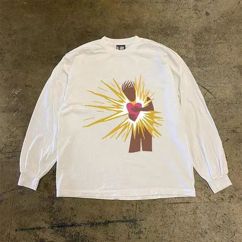 Japanese Brand × Vintage Heart pattern casual retro long sleeve t-shirt Size US L / EU 52-54 / 3 - 1 Thumbnail
