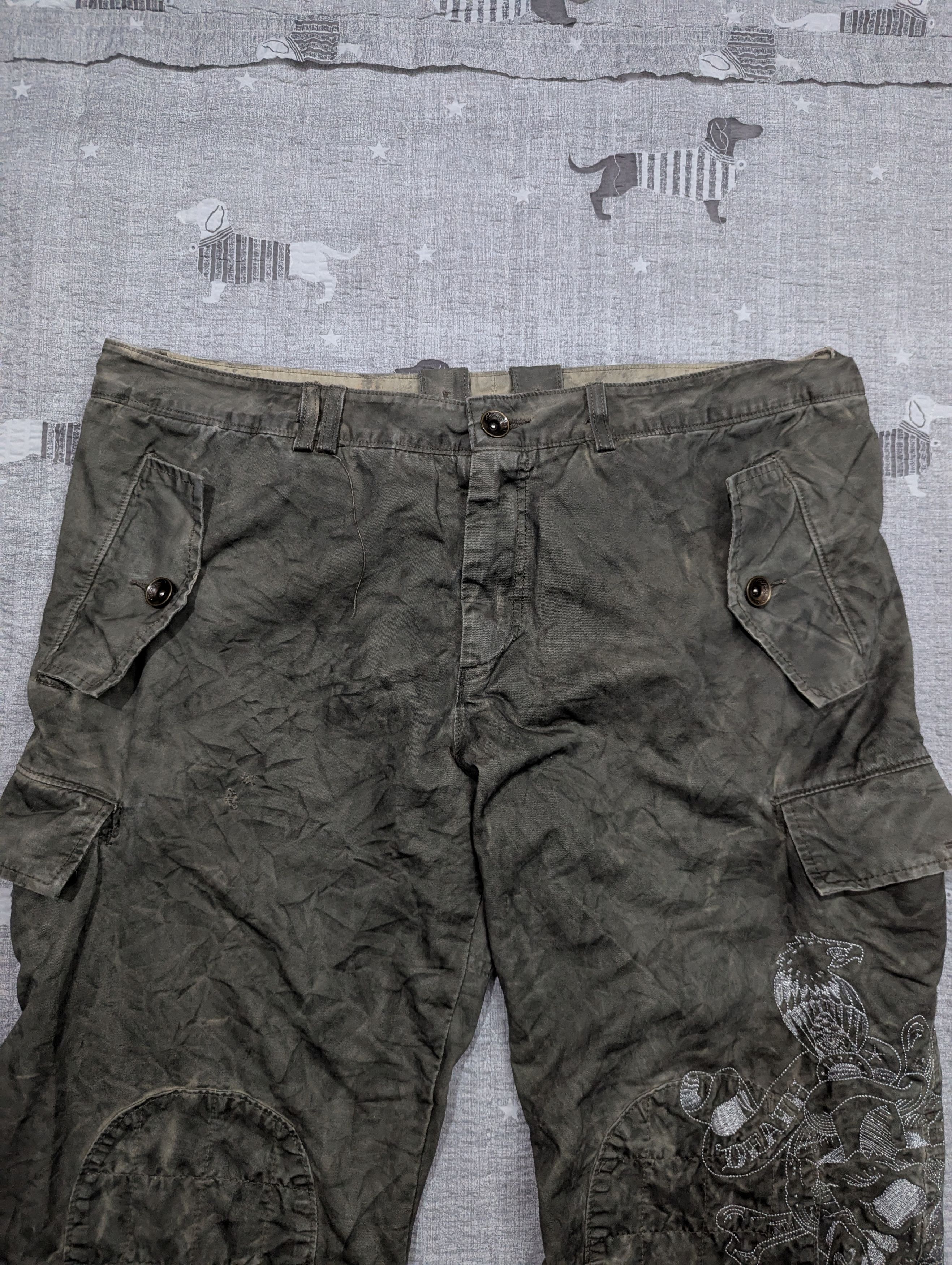 Christian Audigier × Ed Hardy Ed Hardy cargo zip baggy wide pants Size US 38 / EU 54 - 6 Thumbnail