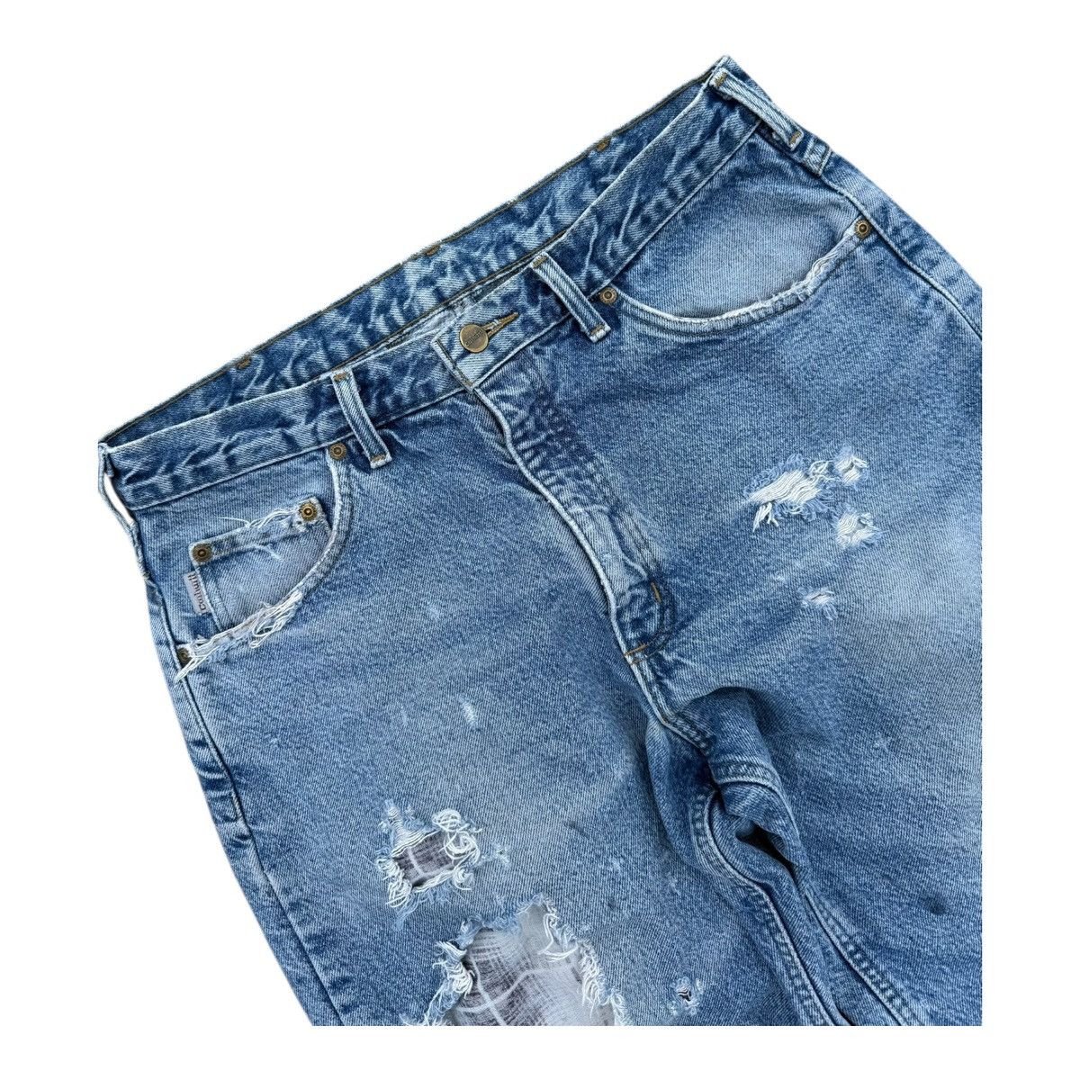 Carhartt Carhartt B21 DST Distressed Flannel-Lined Denim Jeans 34x30 Size US 34 / EU 50 - 3 Thumbnail