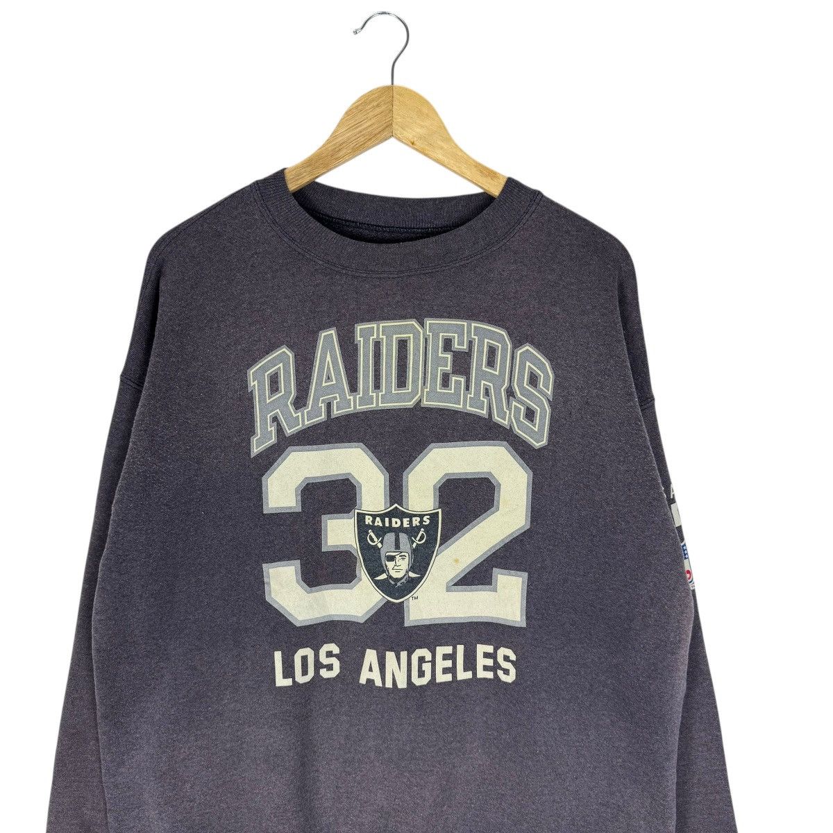 NFL ☀️RAIDERS LOS ANGELES NFL FADED BLACK SWEATSHIRTS CREWNECK Size US L / EU 52-54 / 3 - 3 Thumbnail